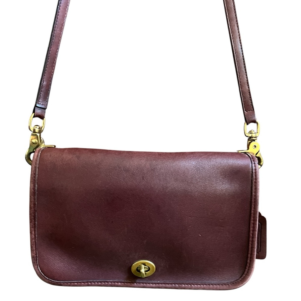 Authentic Vintage 9755 Coach Pocket Purse in Mahogany; Excellent Vintage Cond.